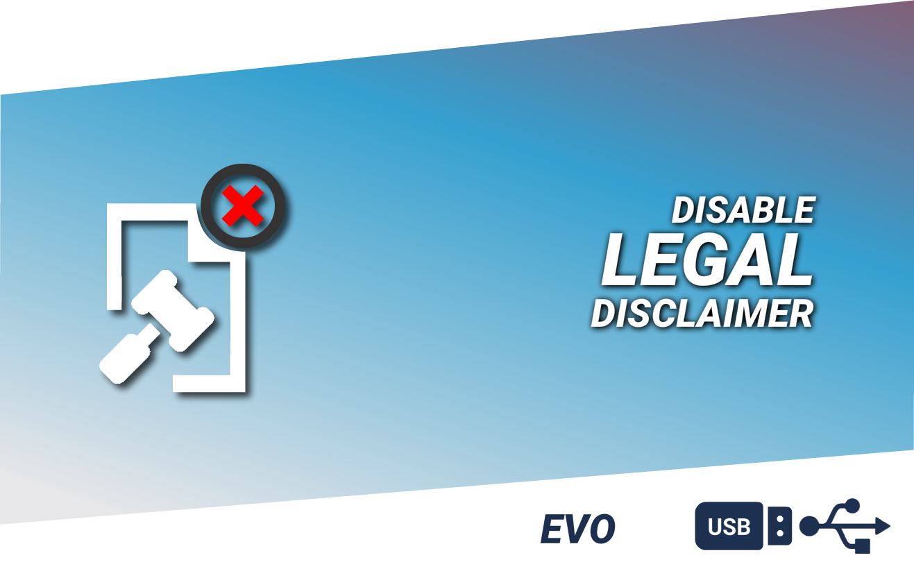 Picture of DISABLE LEGAL DISCLAIMER - USB CODING EVO UNITS